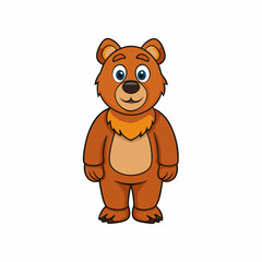 brown bear cartoon vector