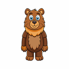 brown bear cartoon vector