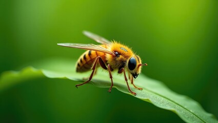 Naklejka premium Closeup view of the parasite ladybird or bug-killer fly resting on foliage.