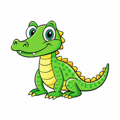 Fototapeta premium caiman cartoon vector