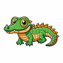 caiman cartoon vector