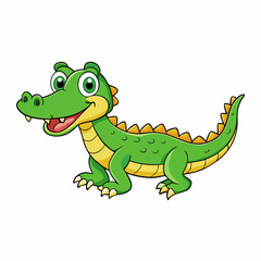 caiman cartoon vector