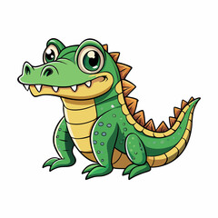 caiman cartoon vector