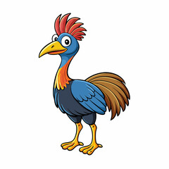 cassowary cartoon vector