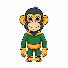 cartoon chimpanzee vector