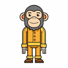cartoon chimpanzee vector