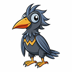 vector illustration of a crow bird
