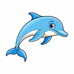 dolphin isolated on white background