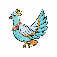 dove bird on a white background