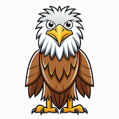 eagle cartoon isolated on white