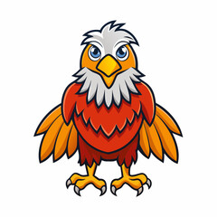 eagle cartoon isolated on white