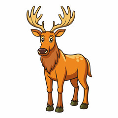 elk cartoon isolated