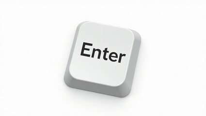 Enter key standing alone on a white background