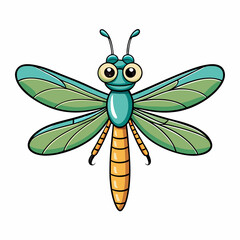 vector illustration of a cartoon firefly