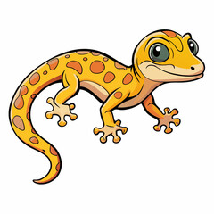 vector illustration of a cartoon gecko