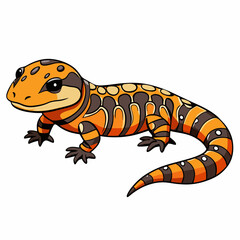 vector illustration of cartoon gila monster