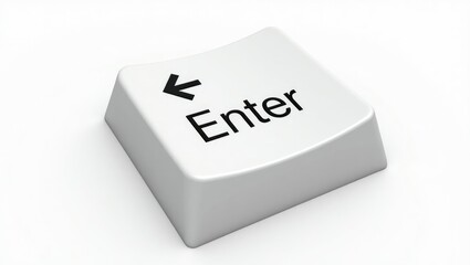 Enter key on a white background, isolated.
