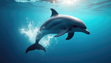 dolphin leaping out of the sea