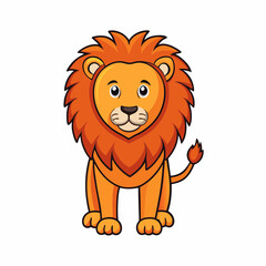 lion cartoon isolated on white