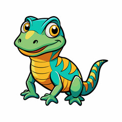 monitor lizard cartoon vector