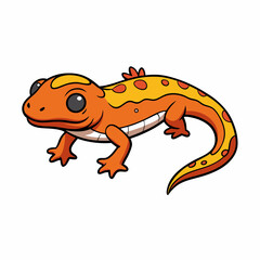 vector illustration of a cartoon newt