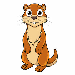 otter cartoon vector