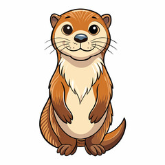 otter cartoon vector