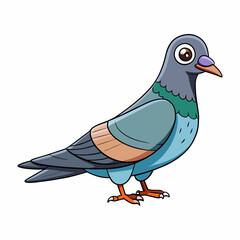 vector illustration of a pigeon