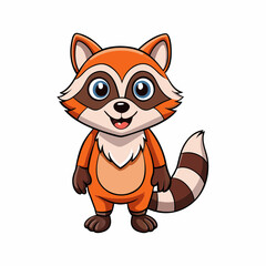 Raccoon cartoon vector