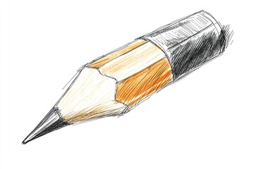 Fototapeta premium Creative projects enhanced with a hand-drawn pencil sketch.