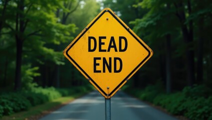 Road sign indicating a dead end