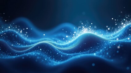 Sparkles abstract backdrop. Space exploration. Night atmosphere. White steel blue blurred glitter swirls flow stars illusion effect in dark mesmerizing art.