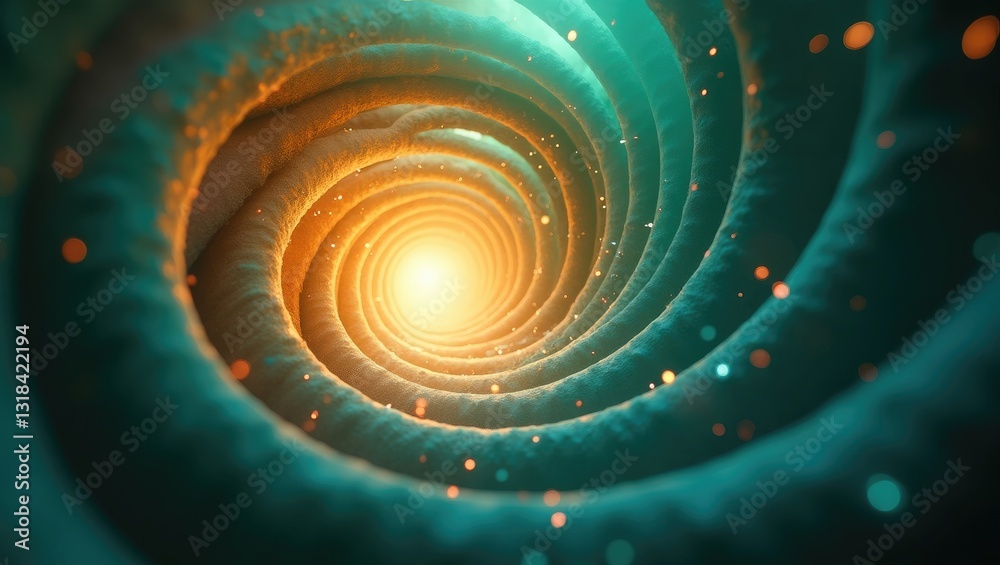 Poster abstract background with bokeh light. digital illustration.