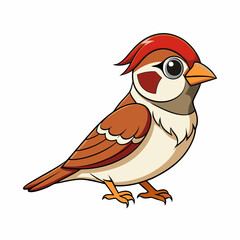 sparrow cartoon bird 