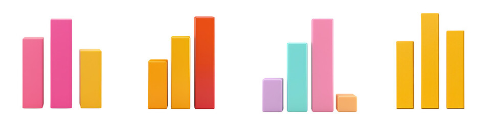 Colorful and Geometric Bar Chart Infographic Design for Data Analysis Business Report Presentation Financial Growth Trend Visualization and Digital Analytics Dashboard