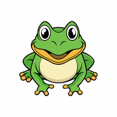 green toad cartoon vector