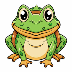 green toad cartoon vector