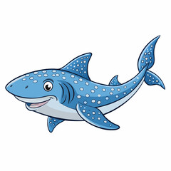 vector illustration of whale shark