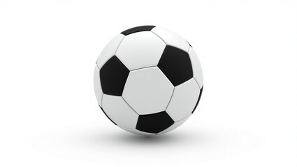 Naklejka premium Football ball floating isolated on a white background. Clipping path.