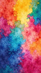 Fototapeta premium Geometric Pattern Watercolor Backgrounds with Vibrant Colors, unique backgrounds, vibrant colors, abstract designs