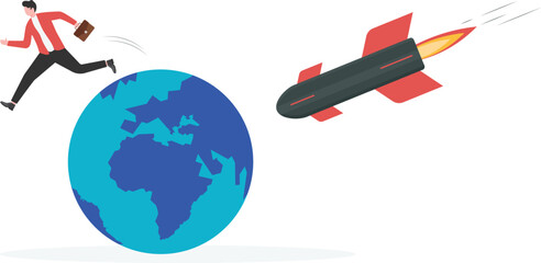 Fototapeta premium Geopolitics world country trade alliance, diplomacy with superpower nations, relationship or negotiation for trade war