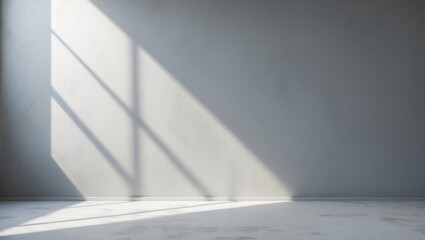 Obraz premium Gray backdrop for product display featuring captivating lights and shadows.