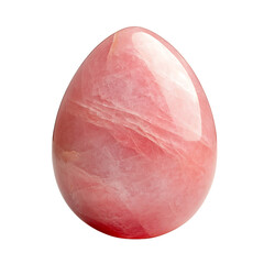 Polished Rose Quartz Stone Egg Isolated on Transparent Background