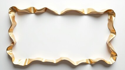 Gold (bronze) glitter vacant frame on a paper backdrop. Abstract texture for copy space.