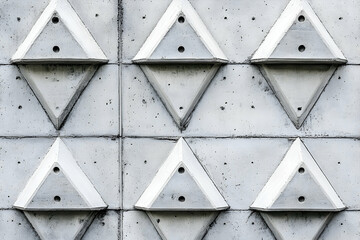 Obraz premium Geometric concrete wall pattern