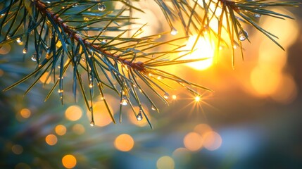 On a vivid green leaf, a cluster of water droplets glitters, each one mirroring a fragment of the nearby scenery