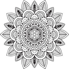 Beautiful flower art and mandala vector design
