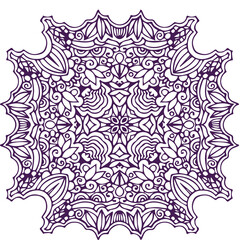 Beautiful flower art and mandala vector design