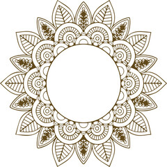 Beautiful flower art and mandala vector design
