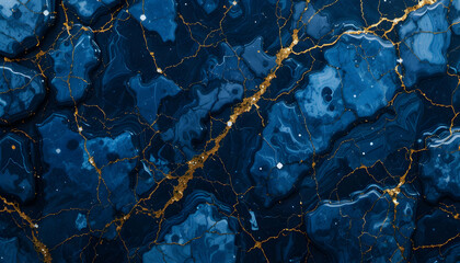 Midnight Blue Marble Luxury Texture